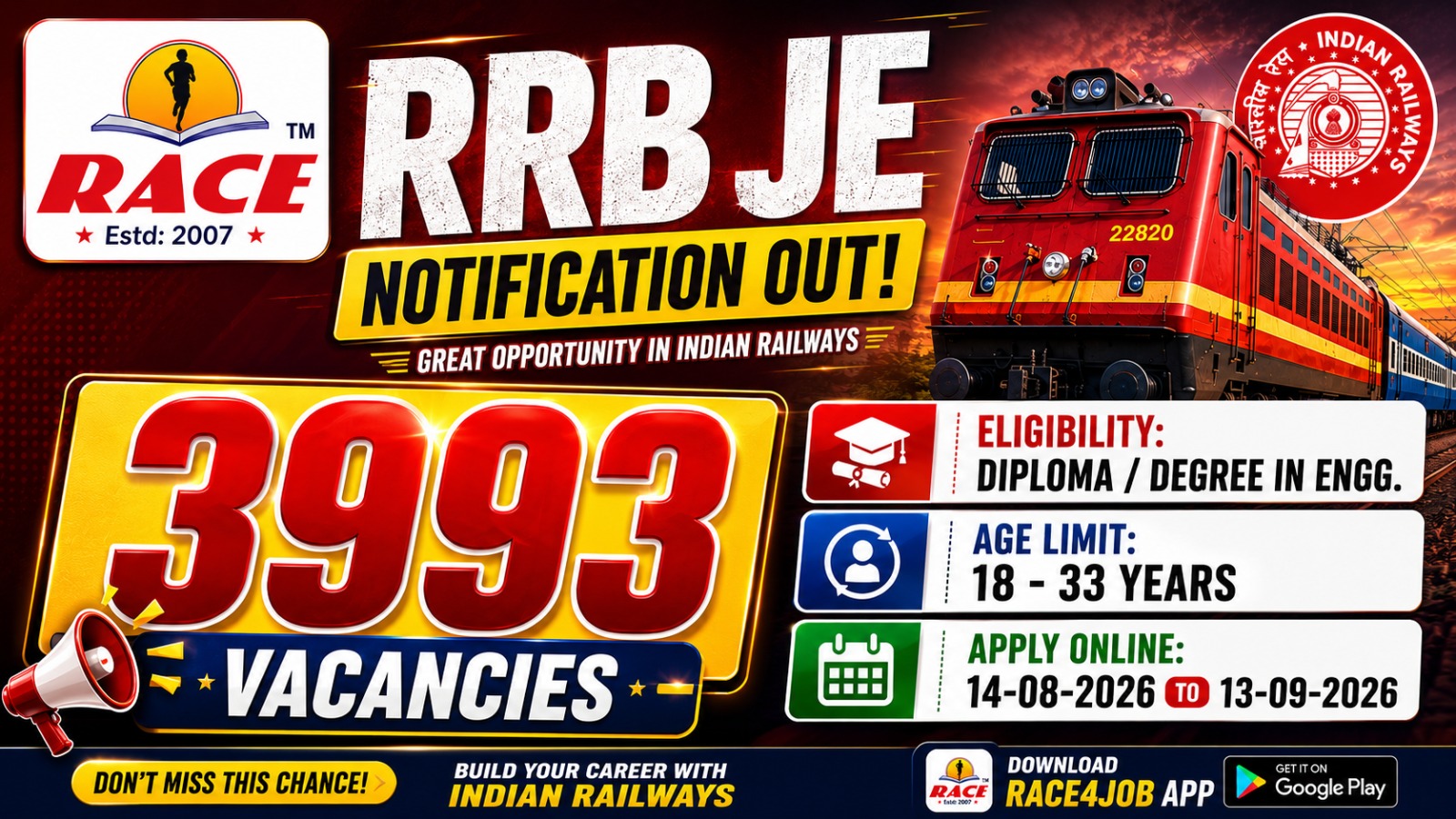 RRB JE Notification 2026