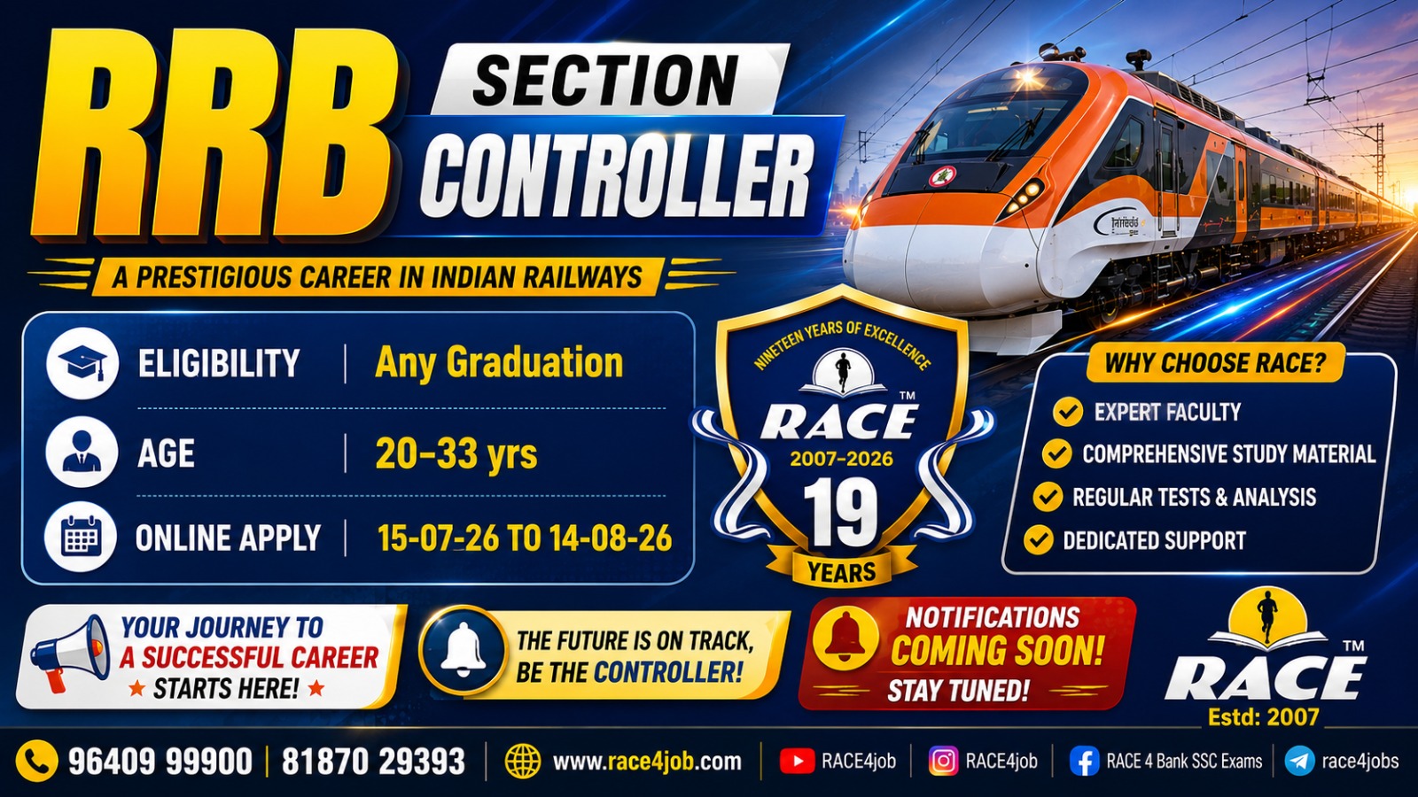 RRB Section Controller Notification 2026